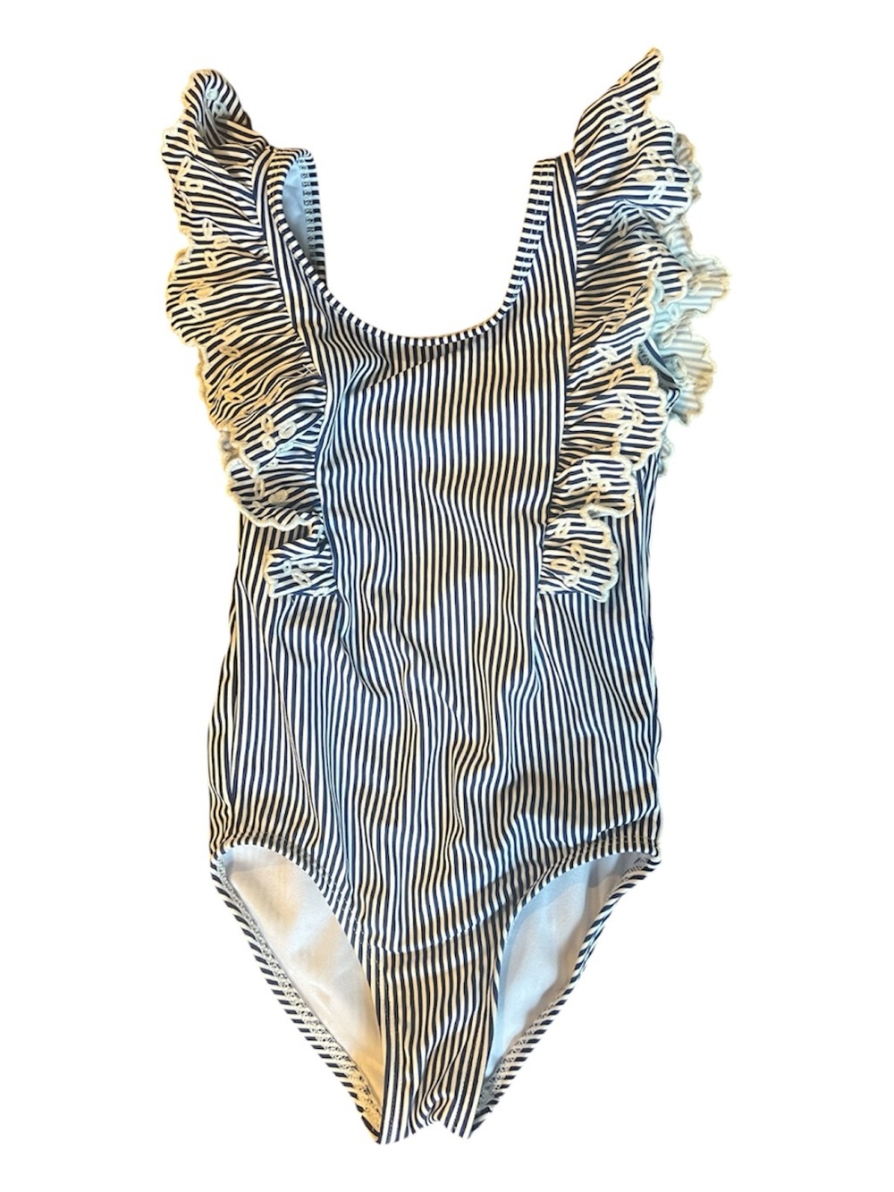 Gymboree Blue and White Striped Bathing Suit Size 4T